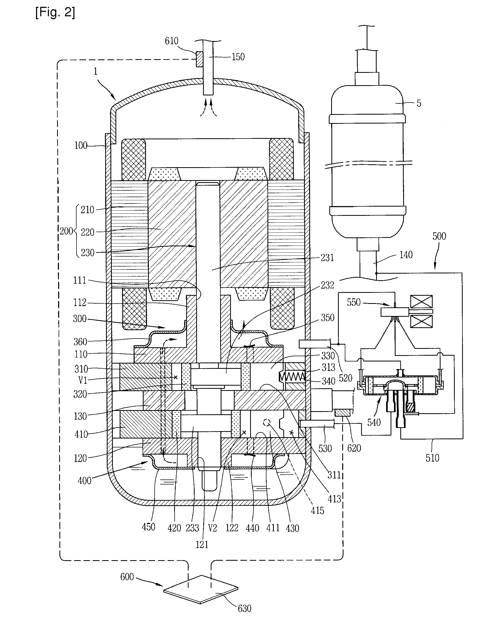 Variable capacity type rotary compressor, cooling apparatus having the same, and method for driving the same