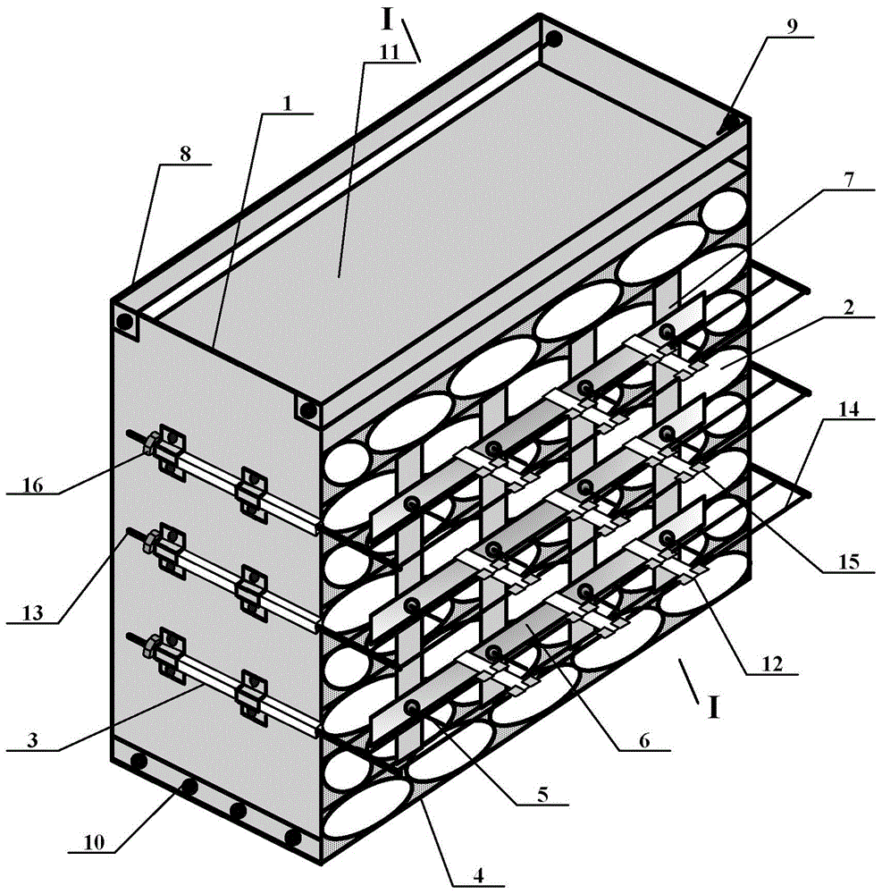 Simulation test device and test method for bearing performance of gangue wall anchored in gob-side entry retaining