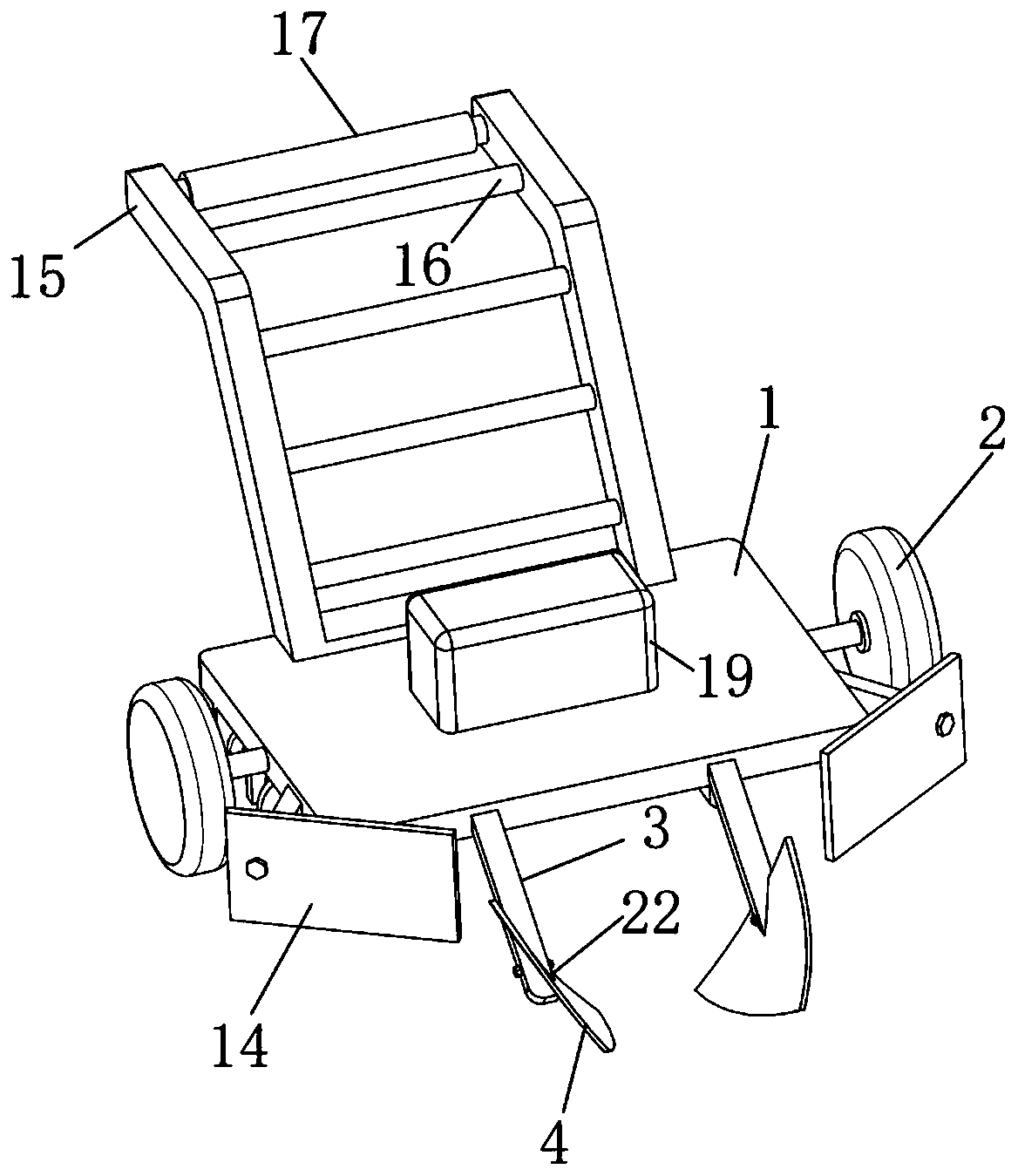 Efficient soil loosening device for fruit tree planting