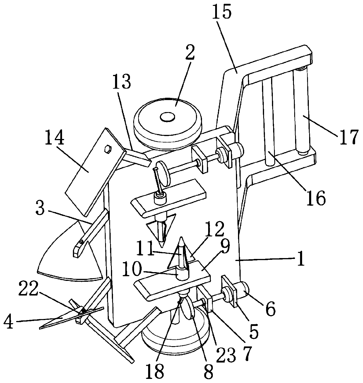 Efficient soil loosening device for fruit tree planting