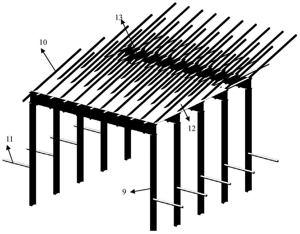 Hardened residual ore heap roadway advance support method