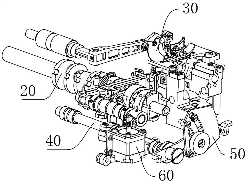 Synchronous adjustment method of presser foot pressure and tooth frame inclination based on overlock sewing machine