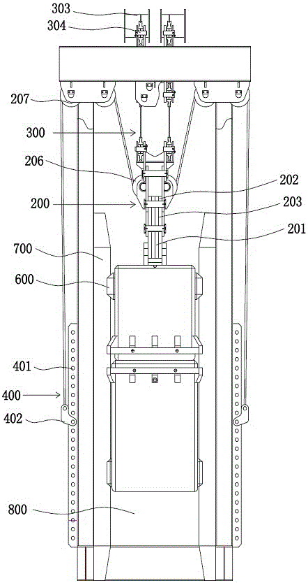 High-strain detection super-large hammer self-beating device and application method