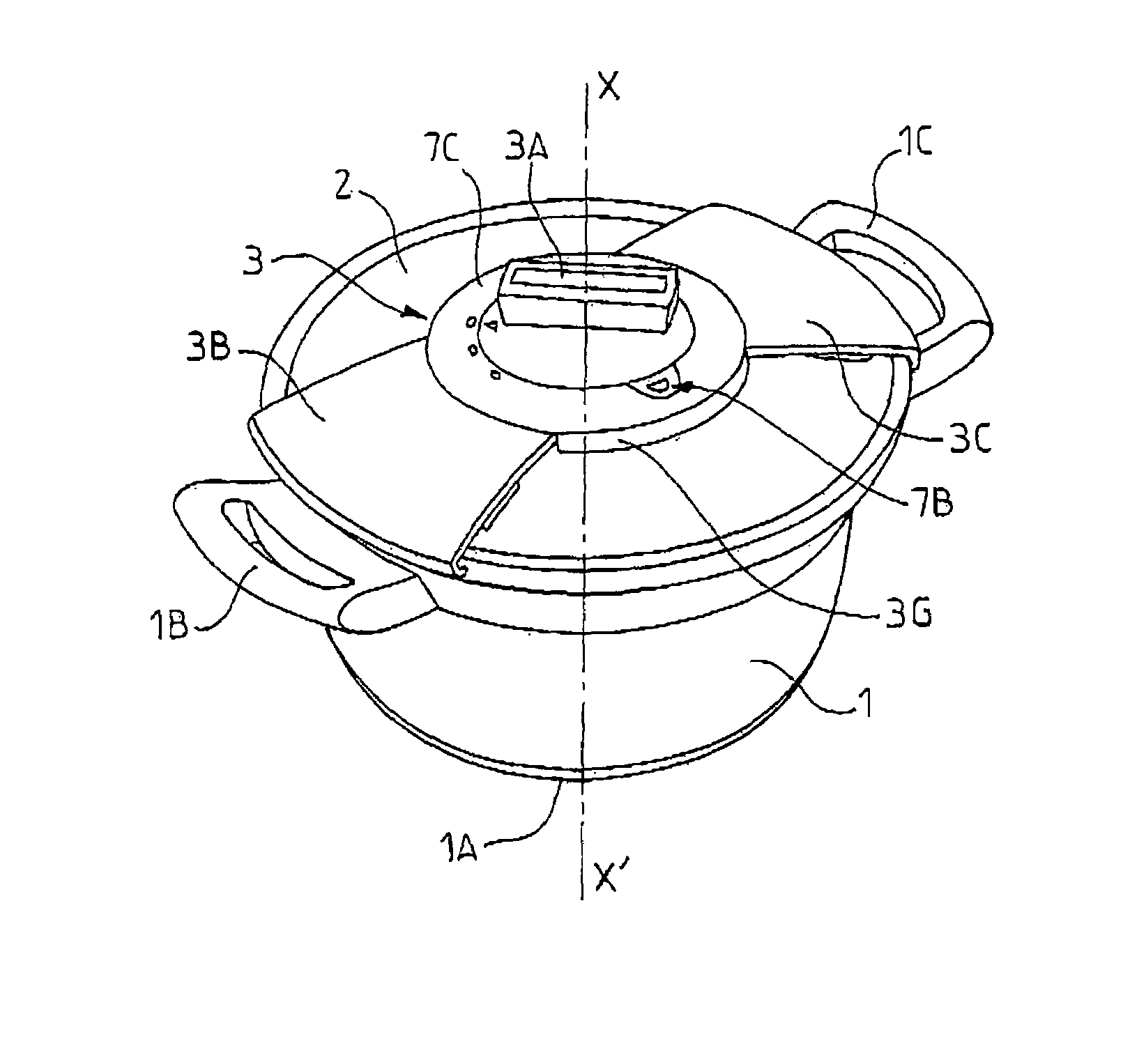 Appliance for cooking food under pressure