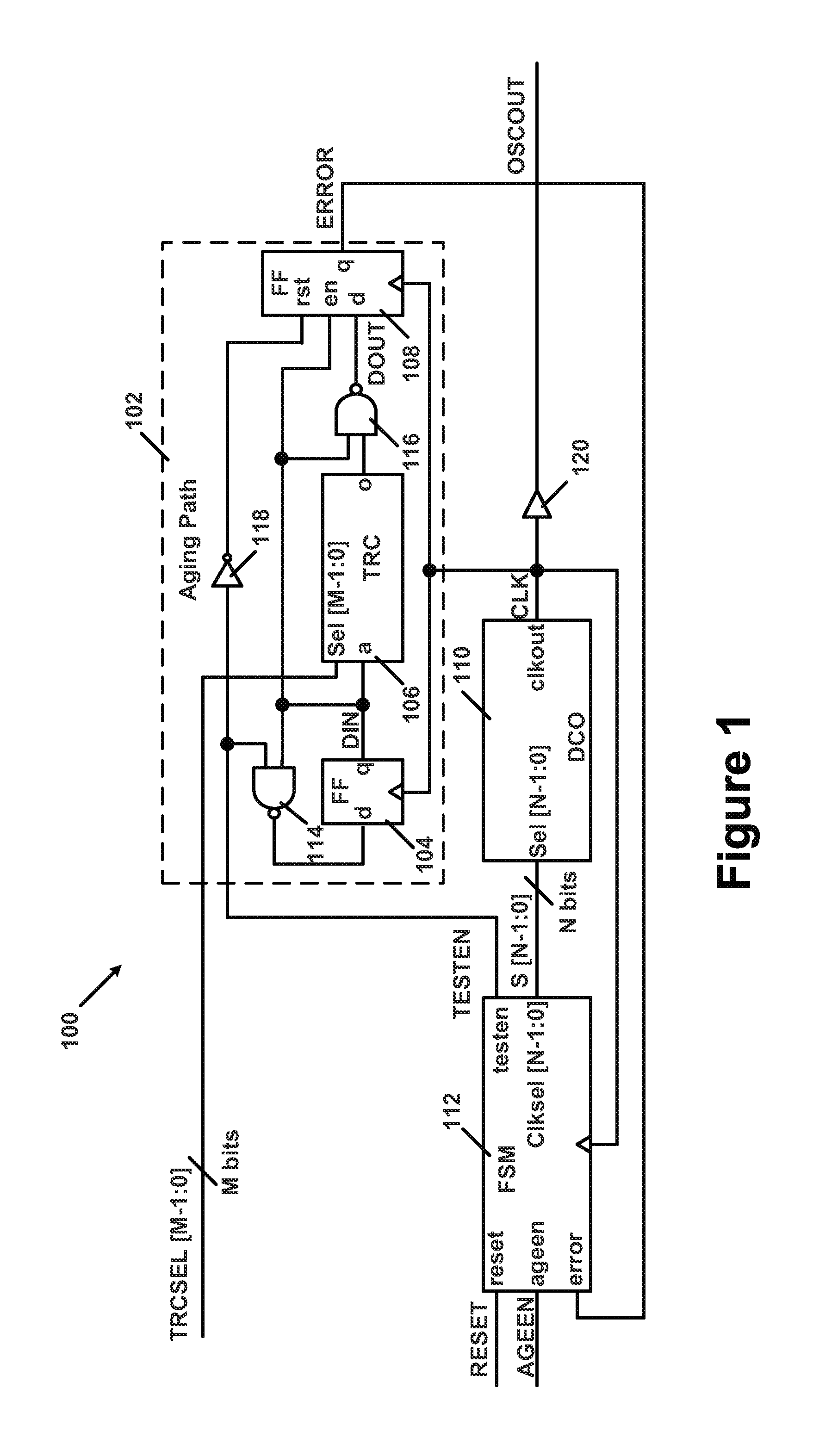 Self-contained, path-level aging monitor apparatus and method