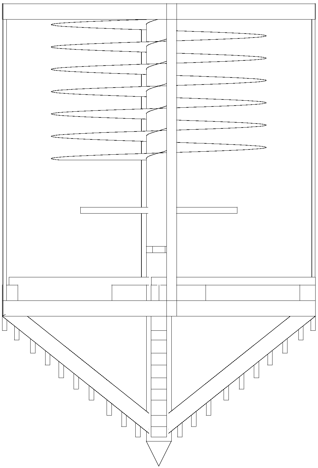 Slurry overflow preventing variable cross-section cement-soil mixing pile head