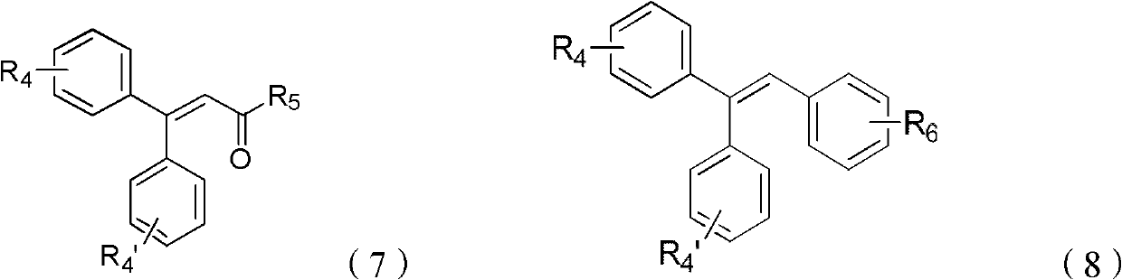Synthesis method of beta, beta-diaryl alkene