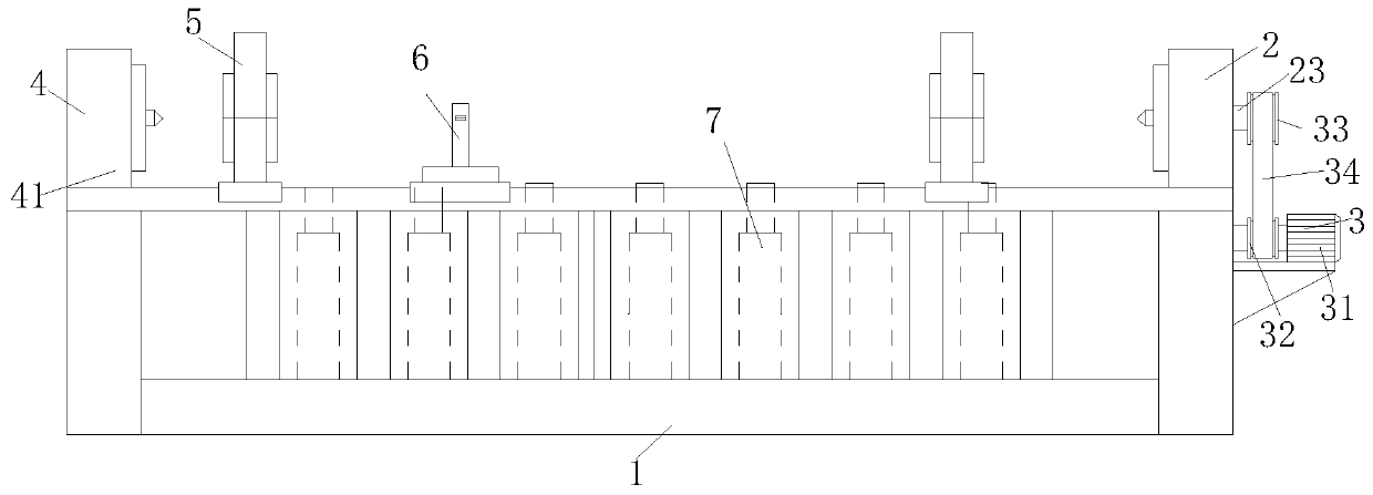 Device for processing transmission shaft used for ship