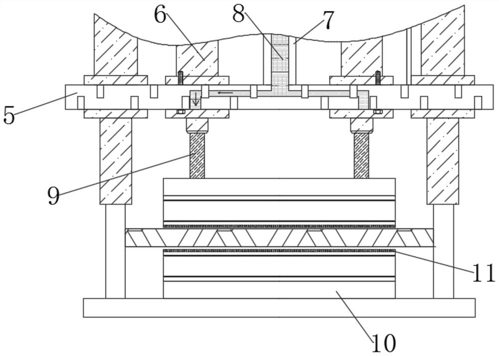 Food packaging bag printing device with anti-sticking function