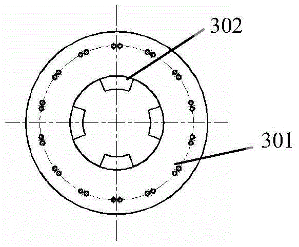 A prestressed concrete pole tensioning and anchoring device