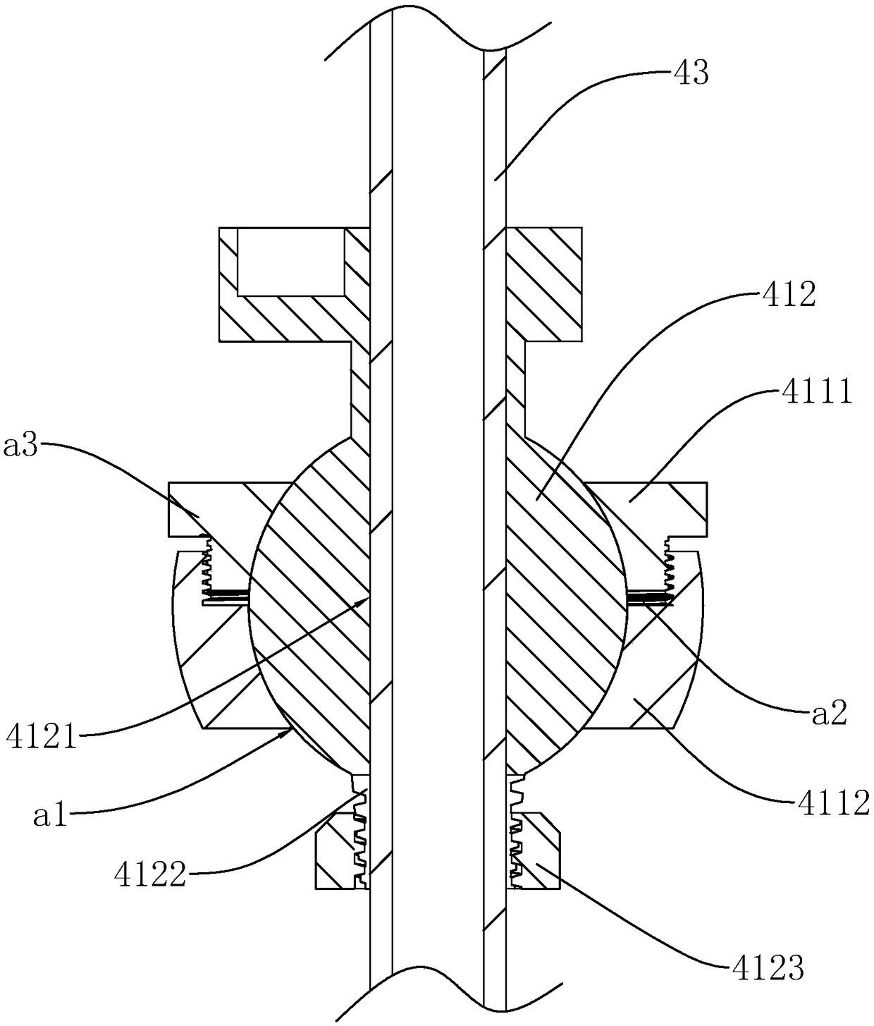 Device for performing measuring, positioning and coordinate transformation under complex terrain condition and construction method of device