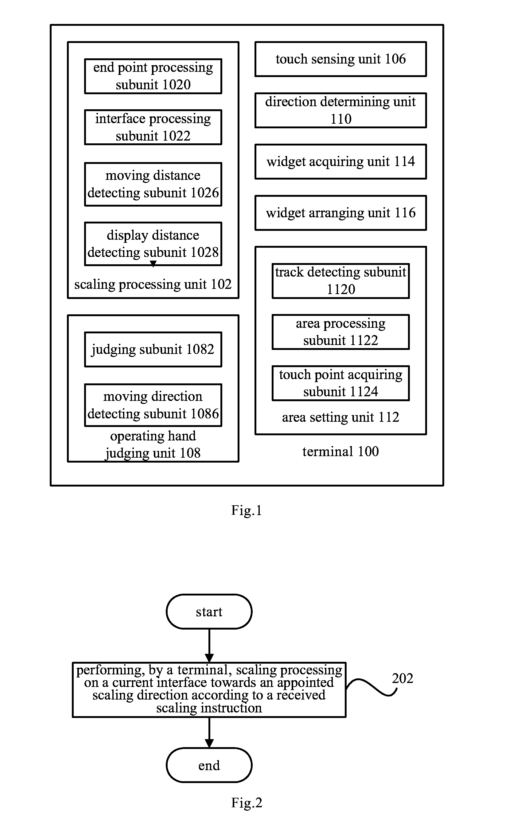 Terminal and interface operation management method
