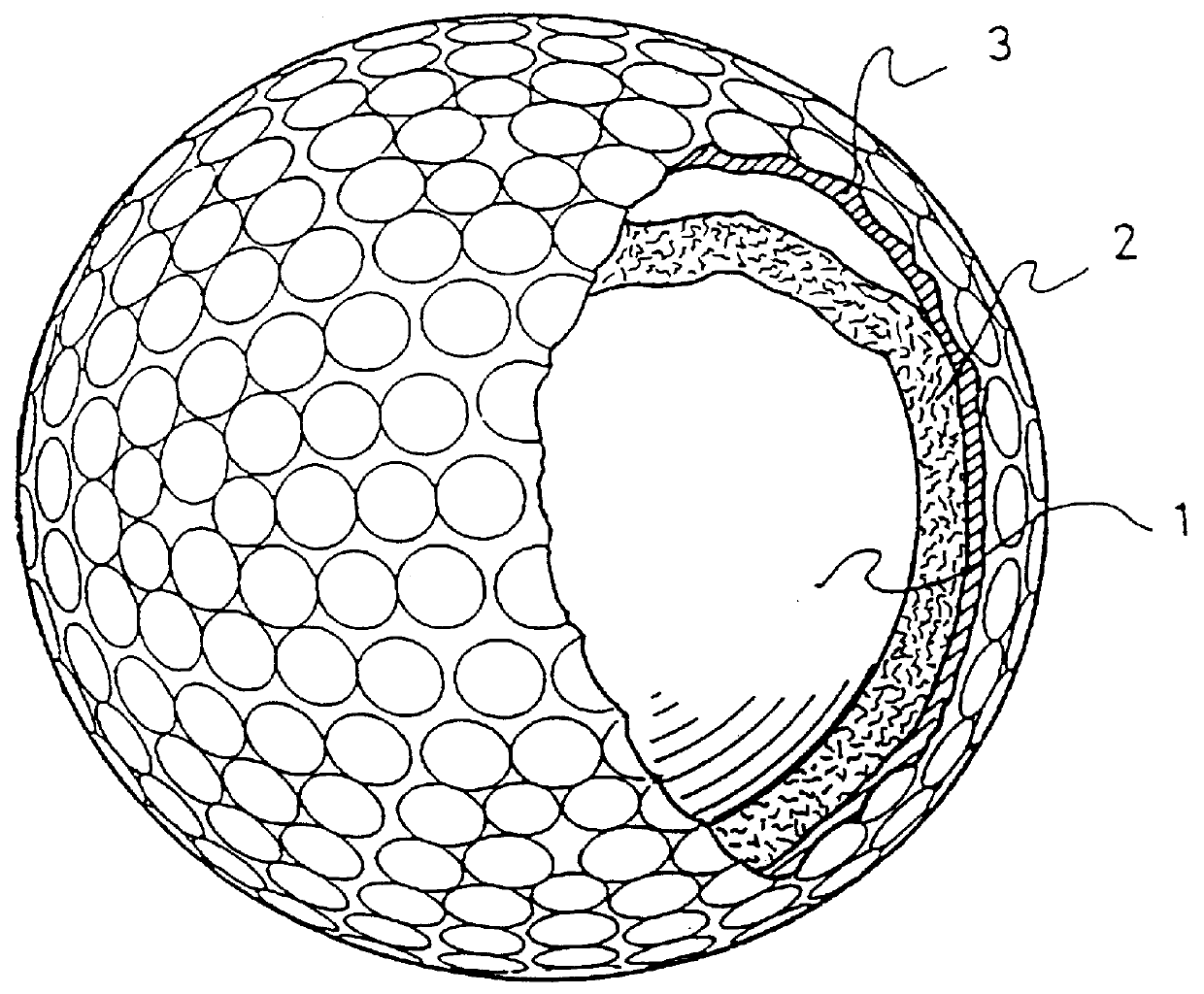 Golf ball with improved intermediate layer