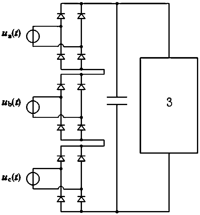 Induction type power taking method used for three-core cable