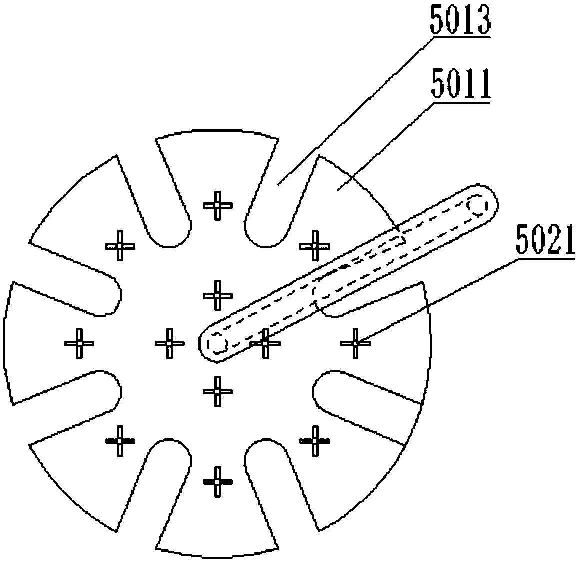 A test tube cleaning device for chemical experiments