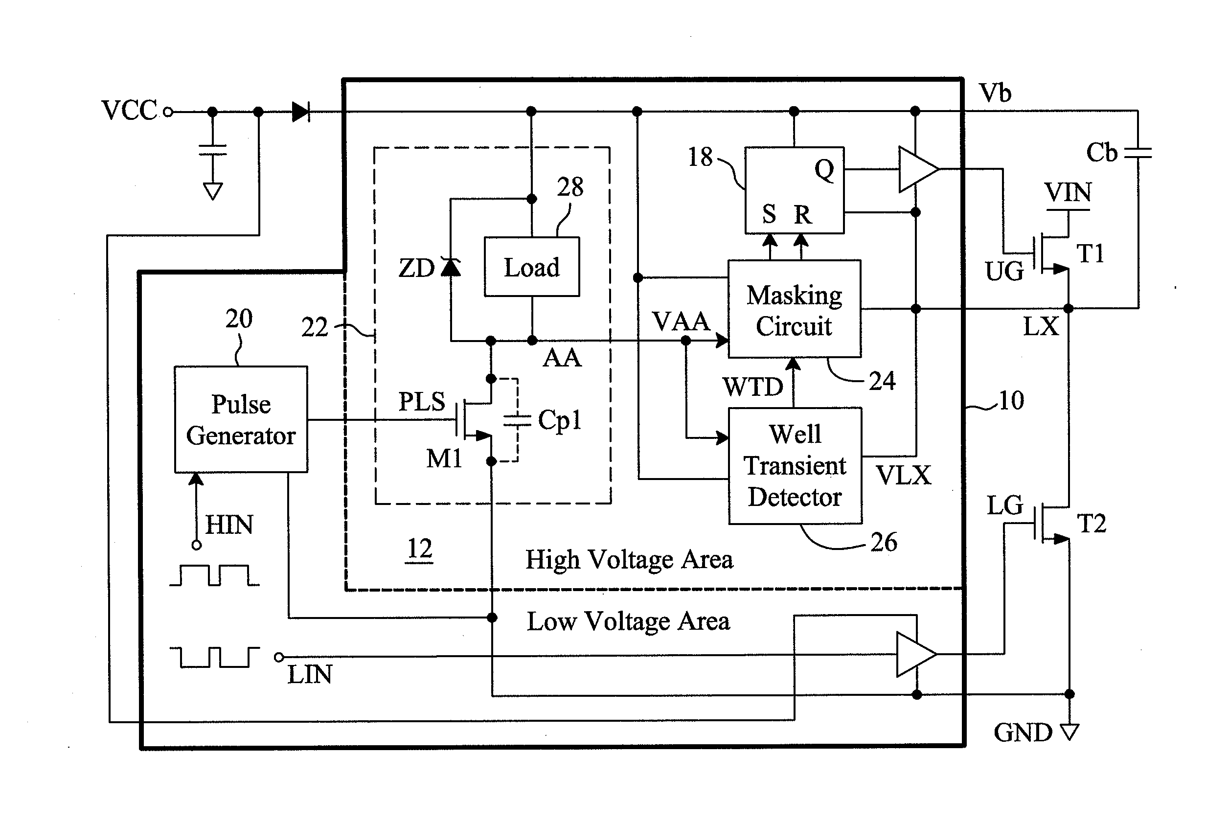Circuit and method for improving noise immunity of a single-end level shifter in a floating gate driver
