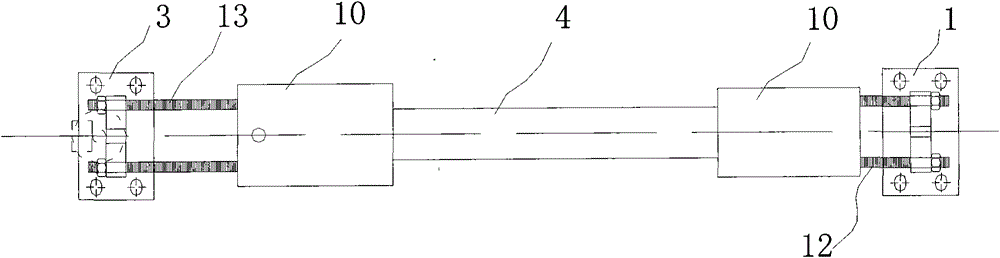Carbon fiber sheet prestressed tensioning device and tensioning method
