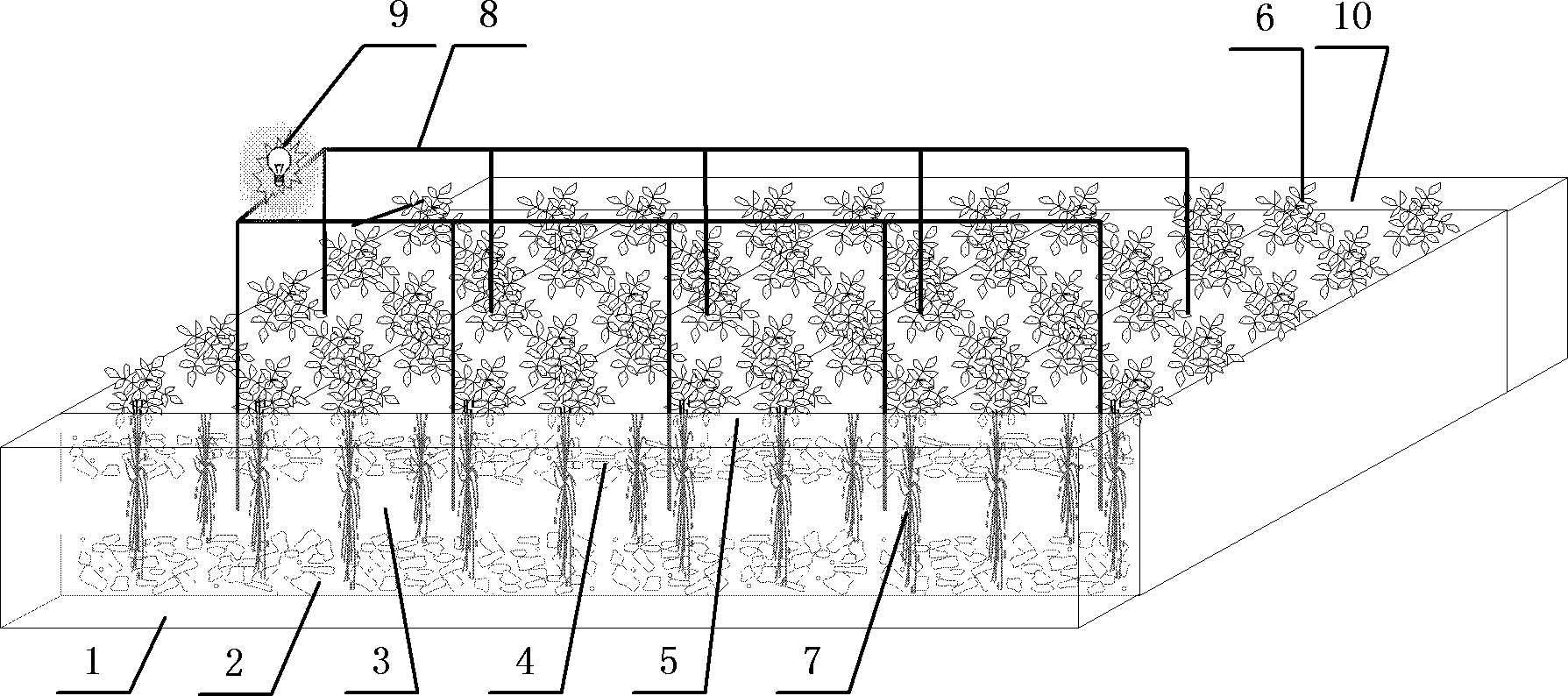 Artificial wetland coupling microbial fuel cell (MFC) system and method for improving removal efficiency of organic matters