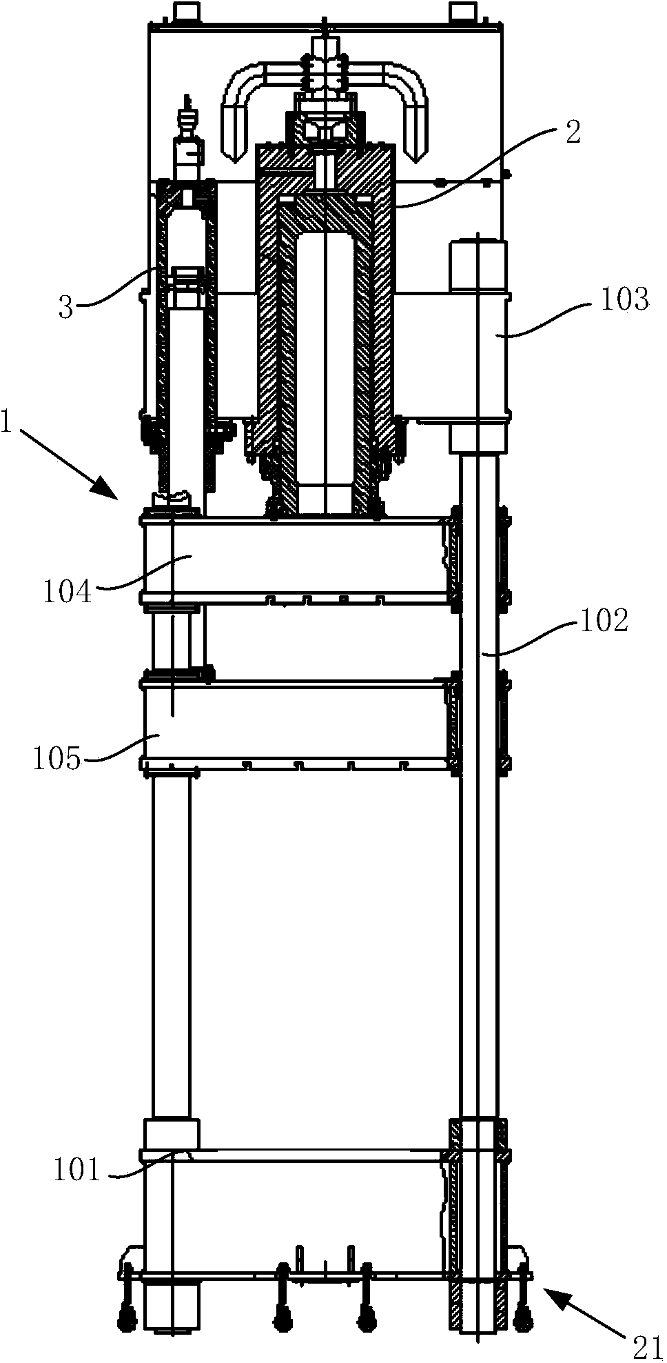 Warm/hot medium hydro-forming device for sheets