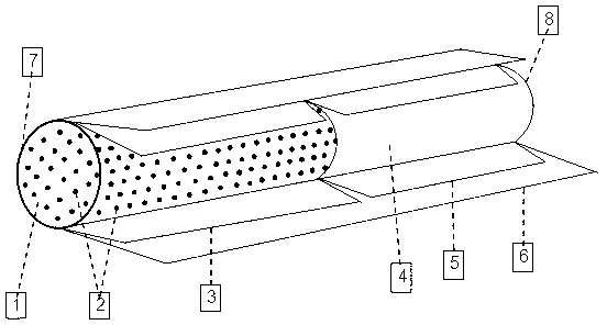 Coffee or cocoa composite particle filtering bar and manufacturing method thereof