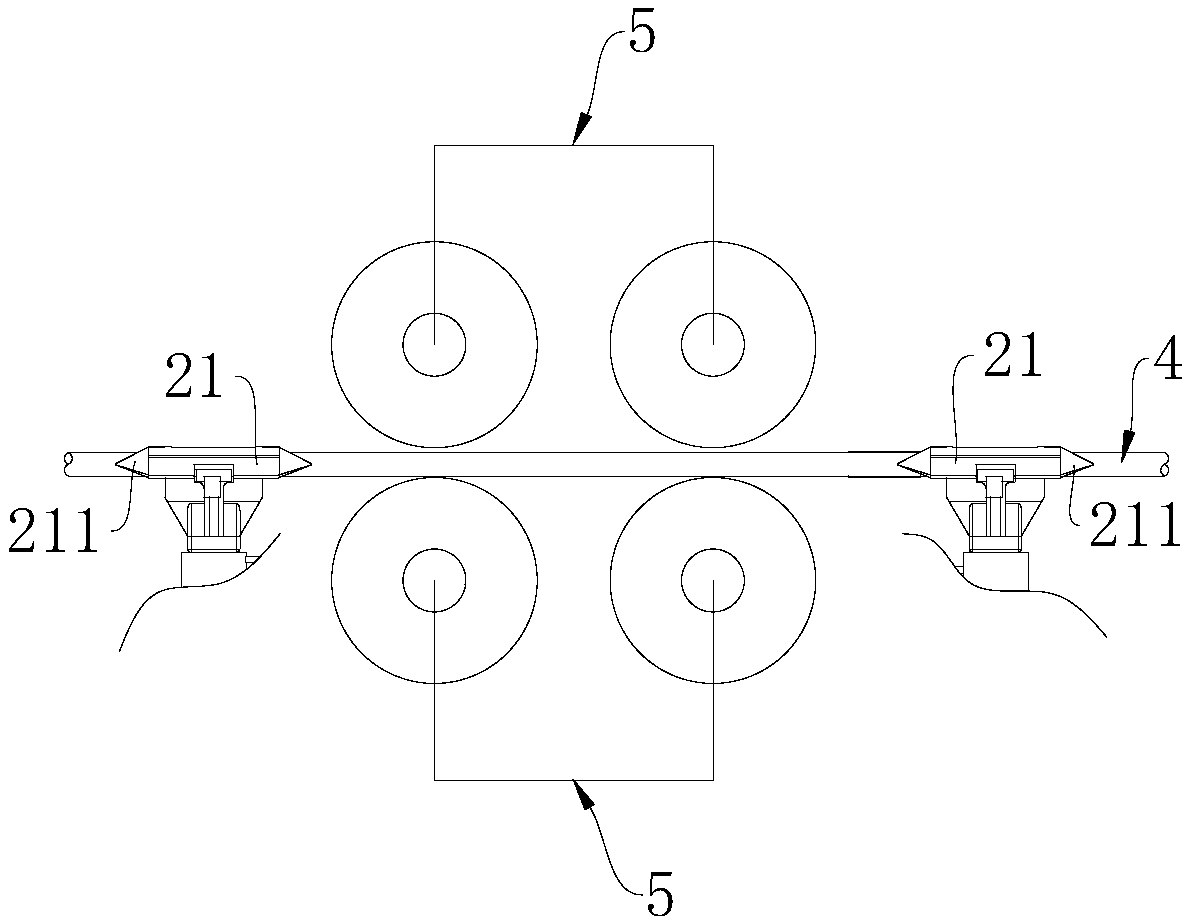 Suspension bridge rear cable anchor head traction device