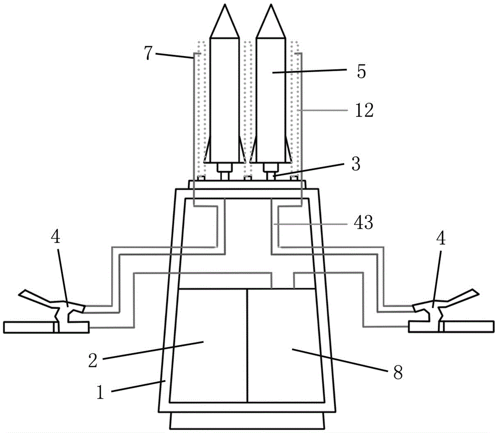 Firework setting-off device based on water rockets