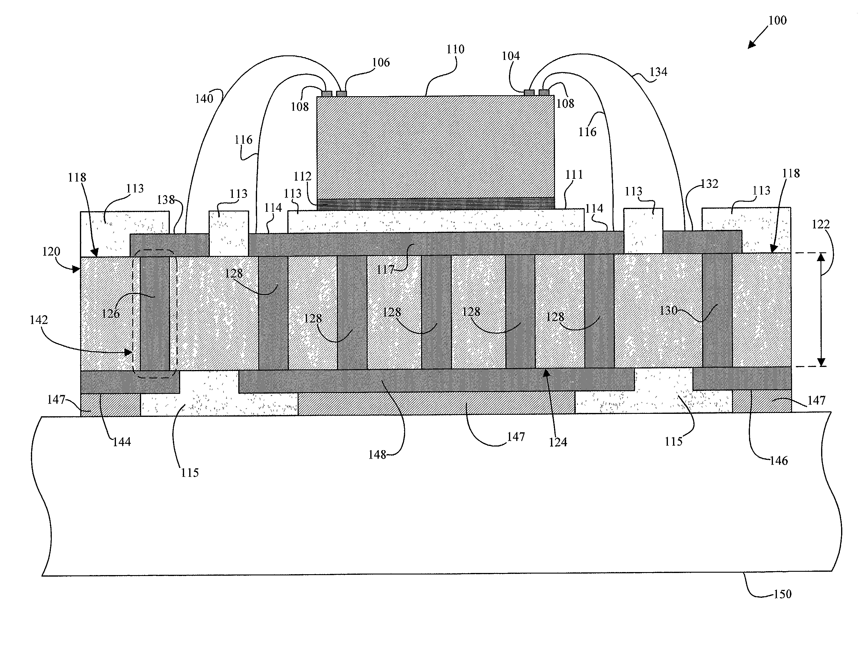 Structure and method for fabrication of a leadless chip carrier