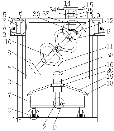 Automatic water feeding device for agricultural animal husbandry chicken raising