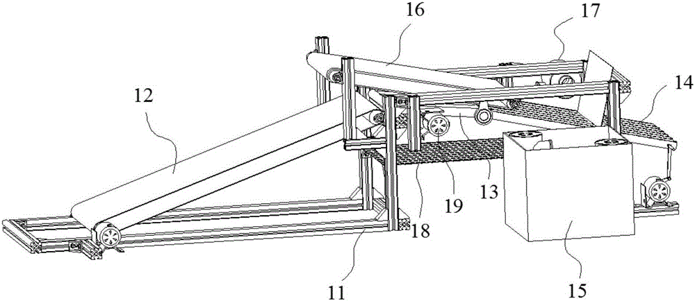 Automatic unpacking and discharging device