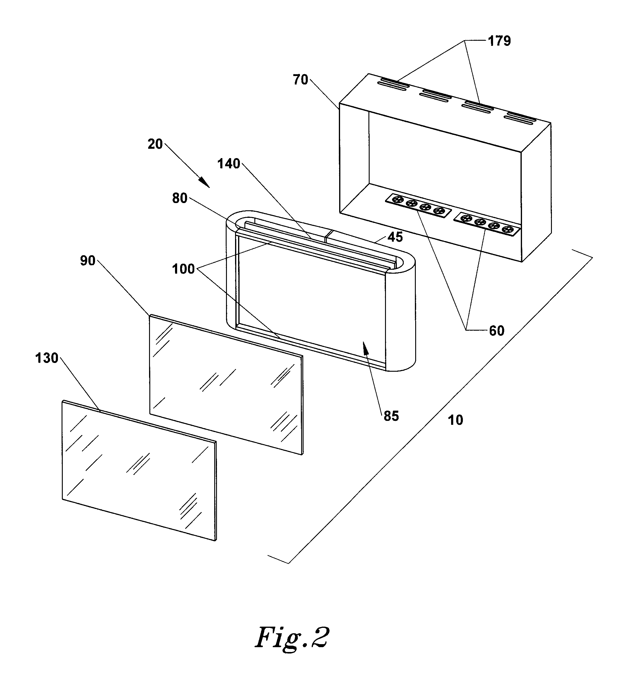 Isolated cooling system having an insulator gap and front polarizer