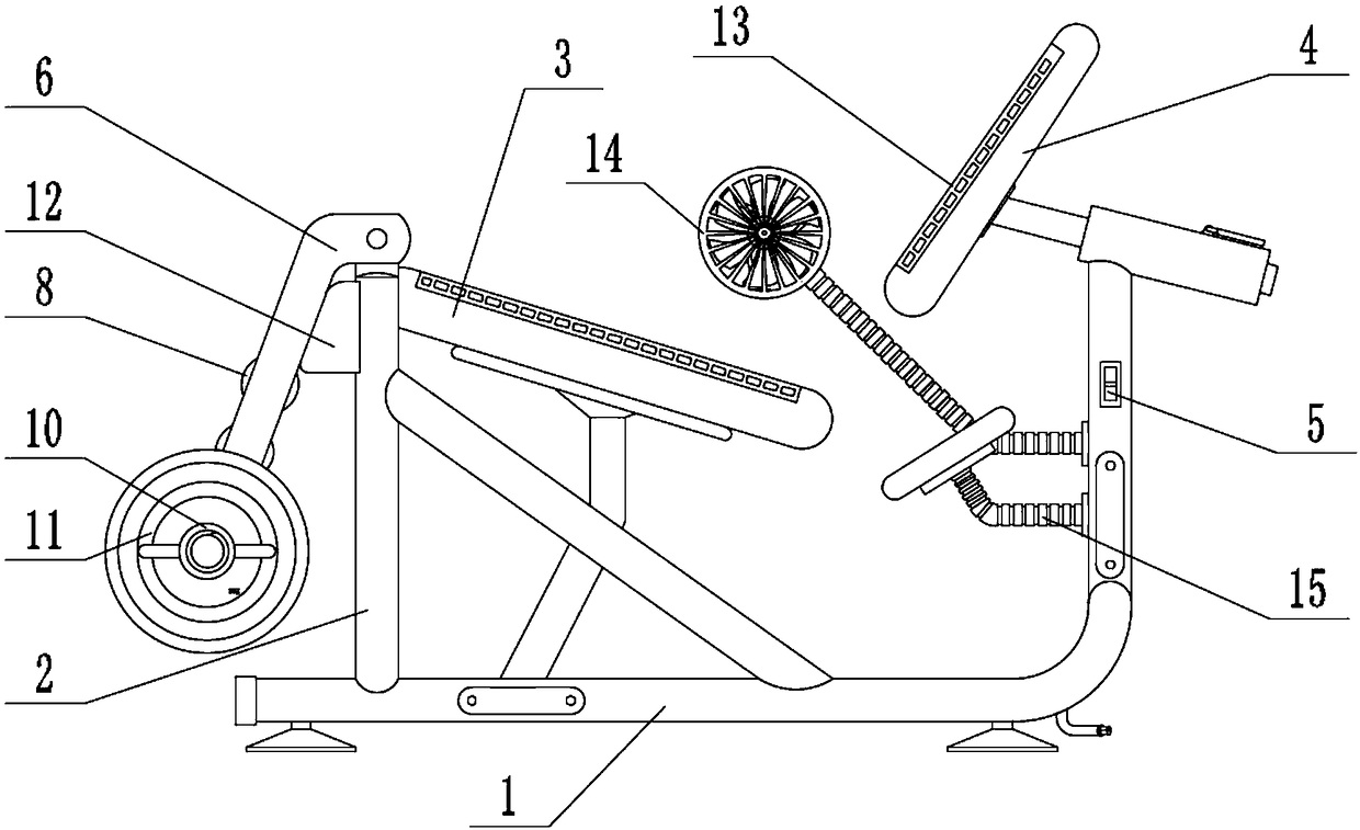 Leg strength training device used for athletic training