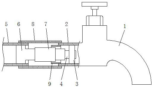 Anti-freezing faucet based on pipe core heat source heat diffusion technology