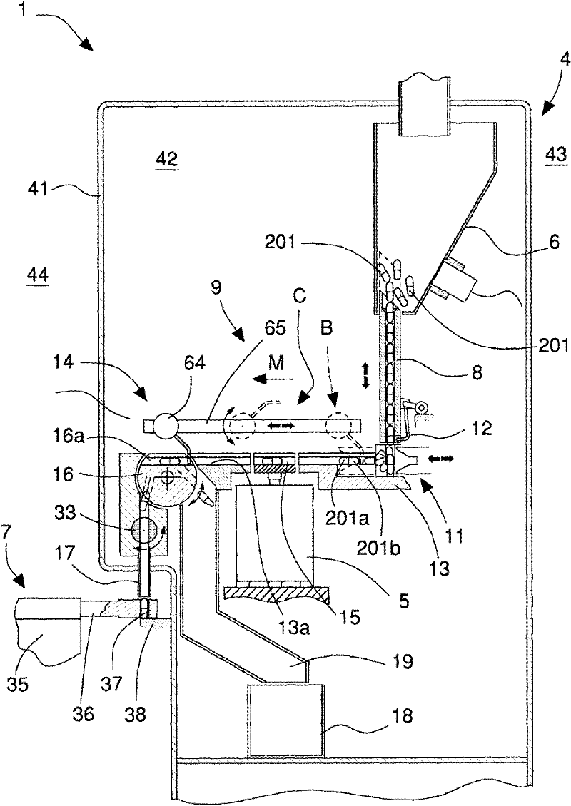 Machine and method for filling and weighing capsules