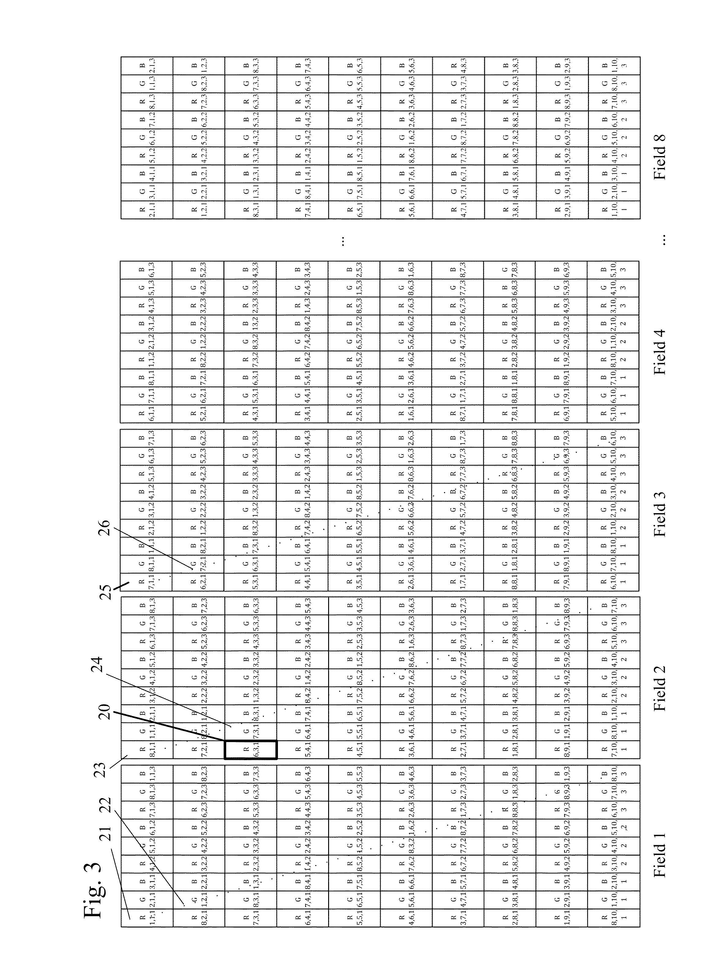 Image data placement method for a time multiplexed autostereoscopic display