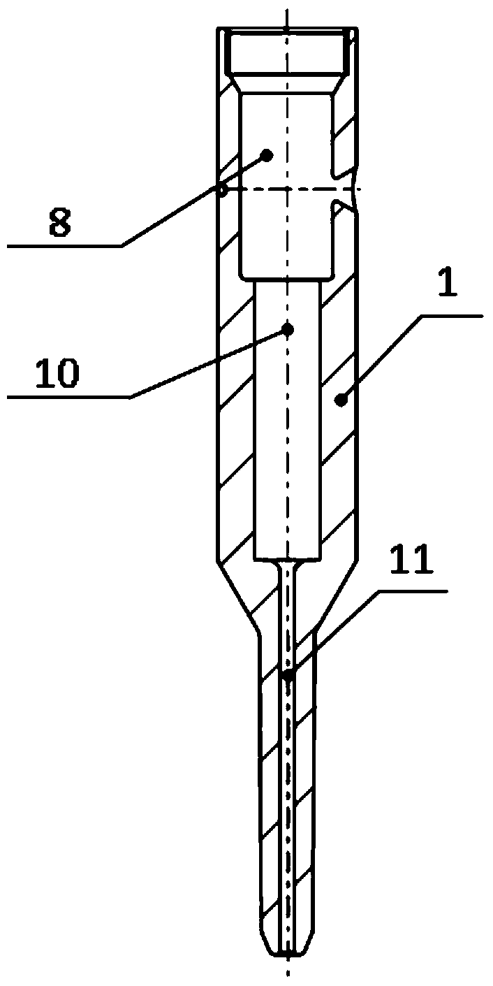 A pressure accumulating cavity type high pressure common rail injector side fuel injector