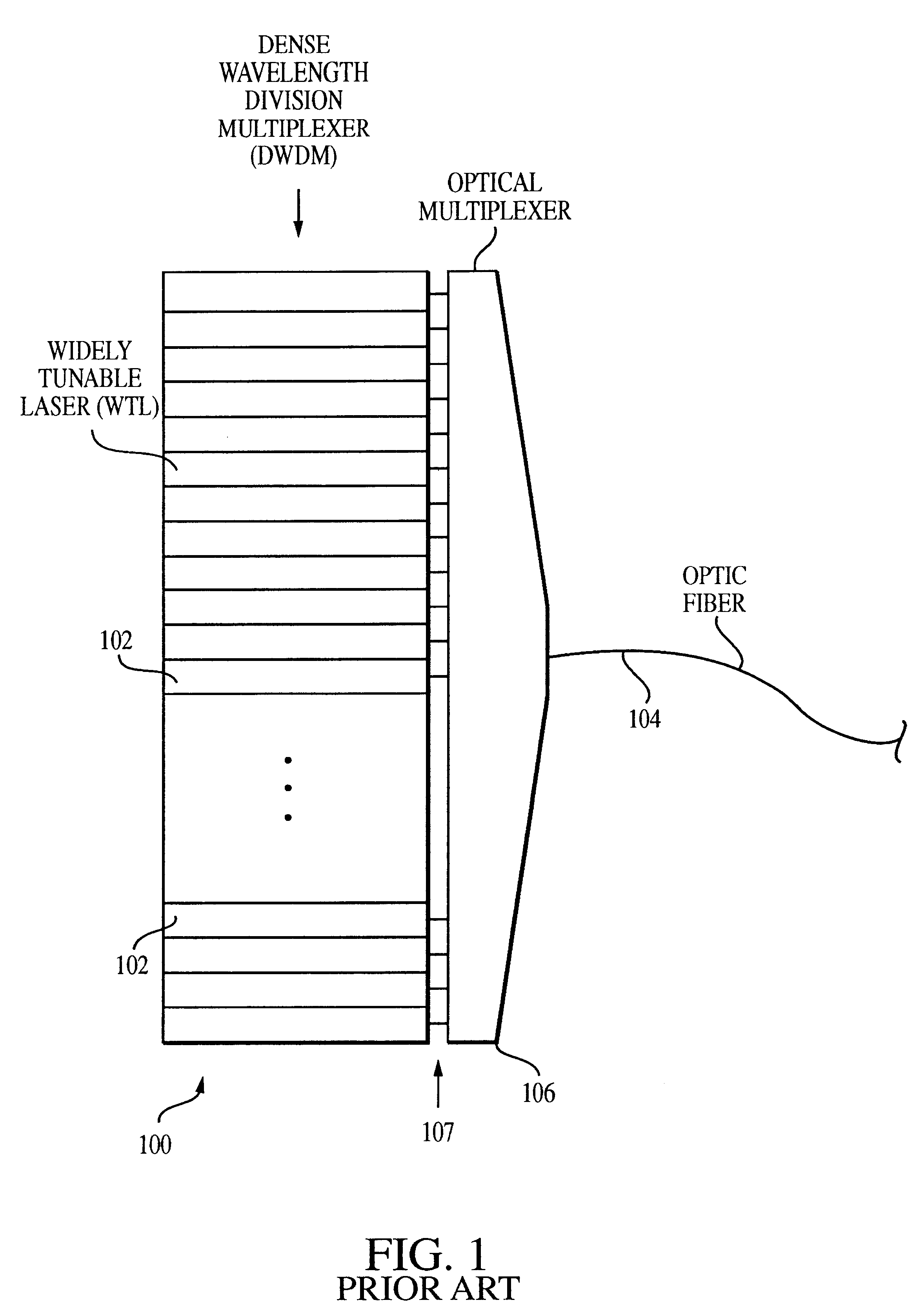 Tunable semiconductor laser having cavity with wavelength selective mirror and Mach-Zehnder interferometer