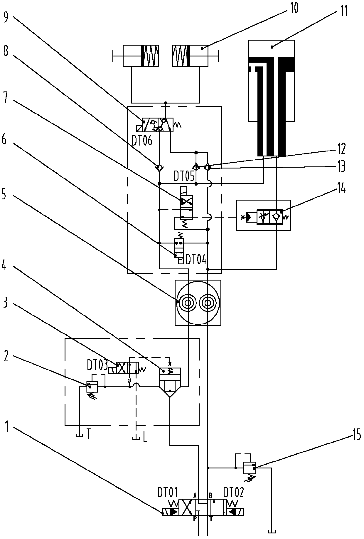 Crane and a hydraulic control system of single-cylinder telescopic mechanism thereof