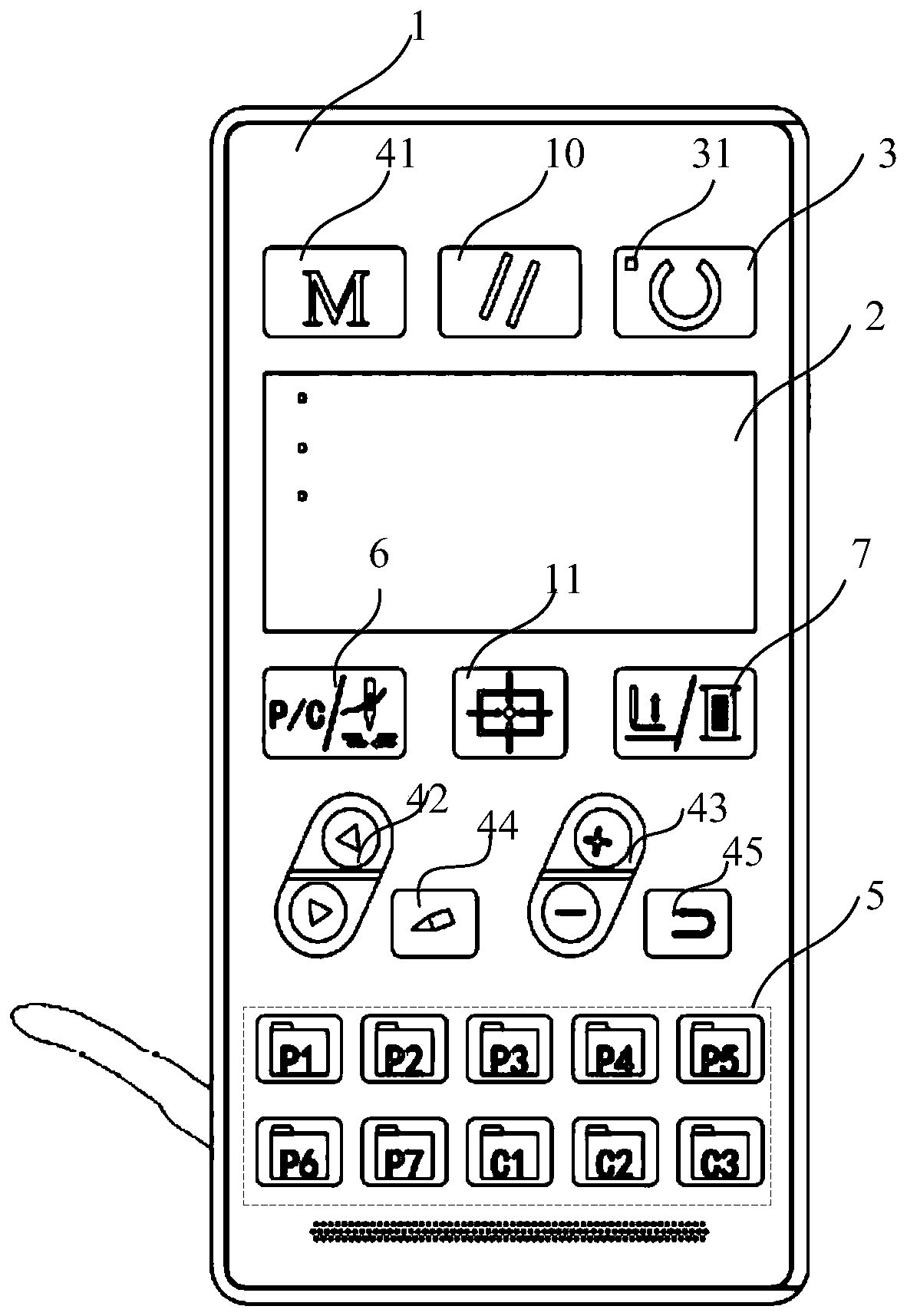 Sewing parameter setting device, sewing machine and sewing parameter quick setting method