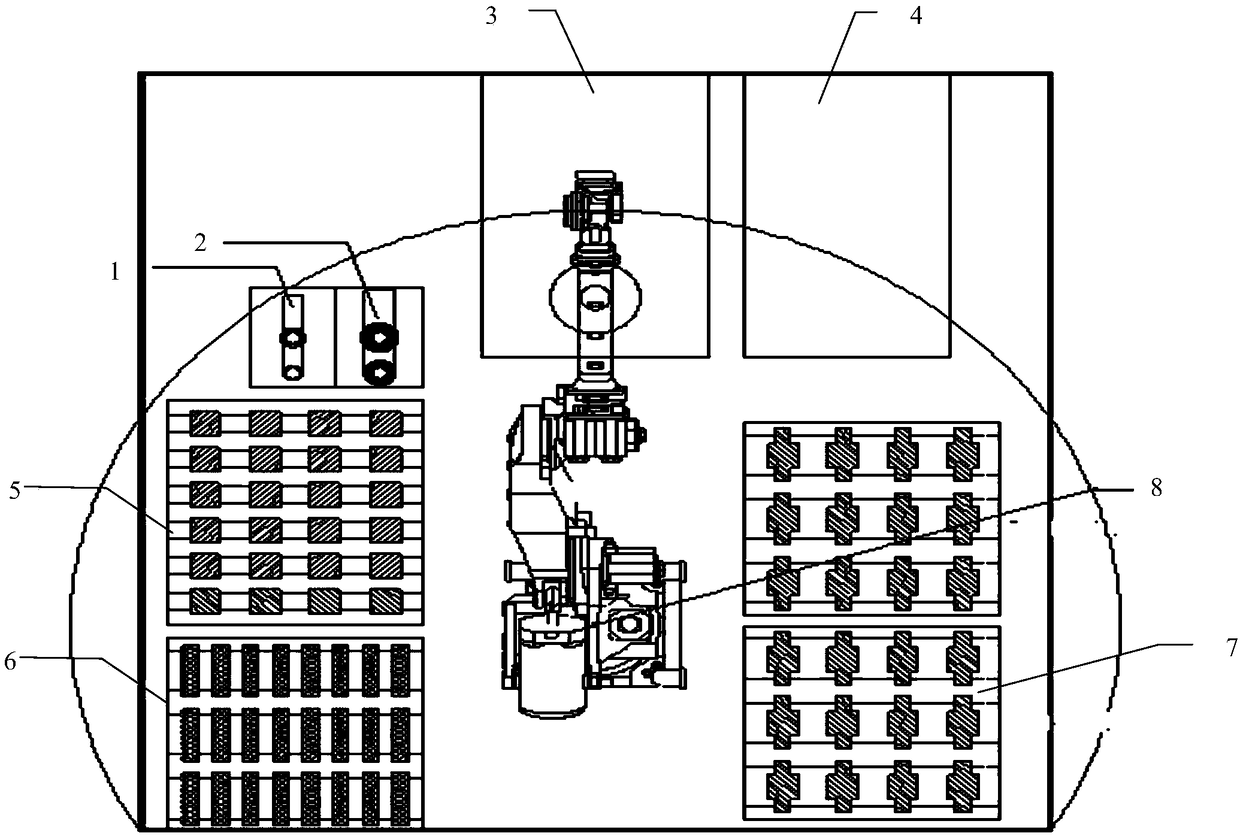 A motor rotor visual assembly production line and assembly process