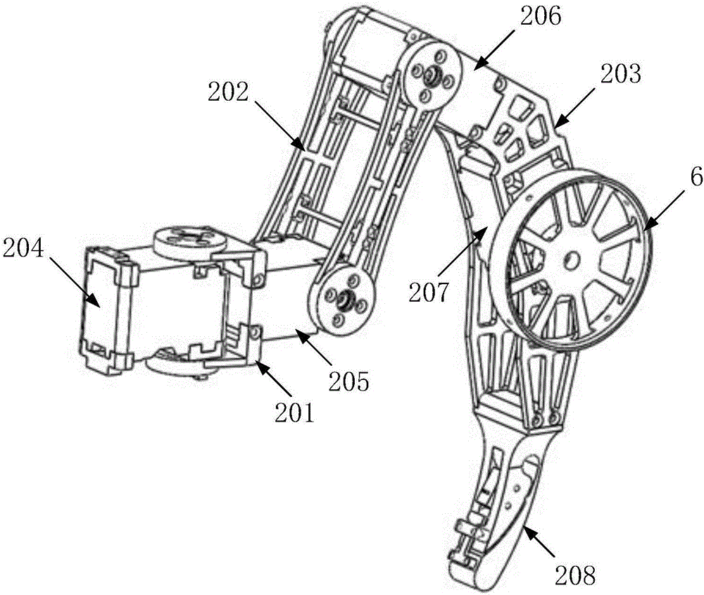 Leg-wheel composite robot based on Xtion equipment and gesture control method thereof