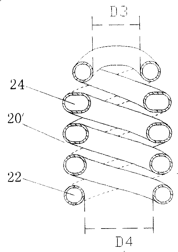 Device for controlling helical lamp tube formation