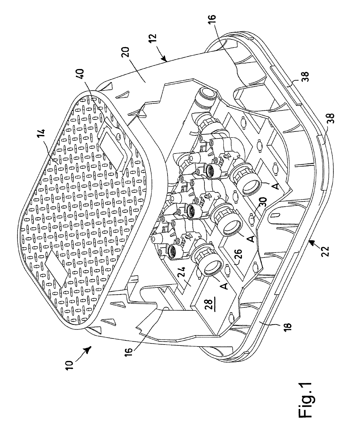 Support structure of electrohydraulic apparatuses for irrigation systems, applicable to a buriable well for housing and protecting such electrohydraulic apparatuses