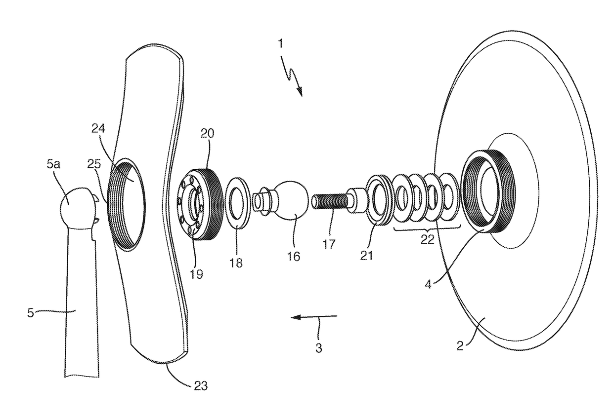 Rear-view mirror for a two-wheeled vehicle, and method for the manufacture thereof