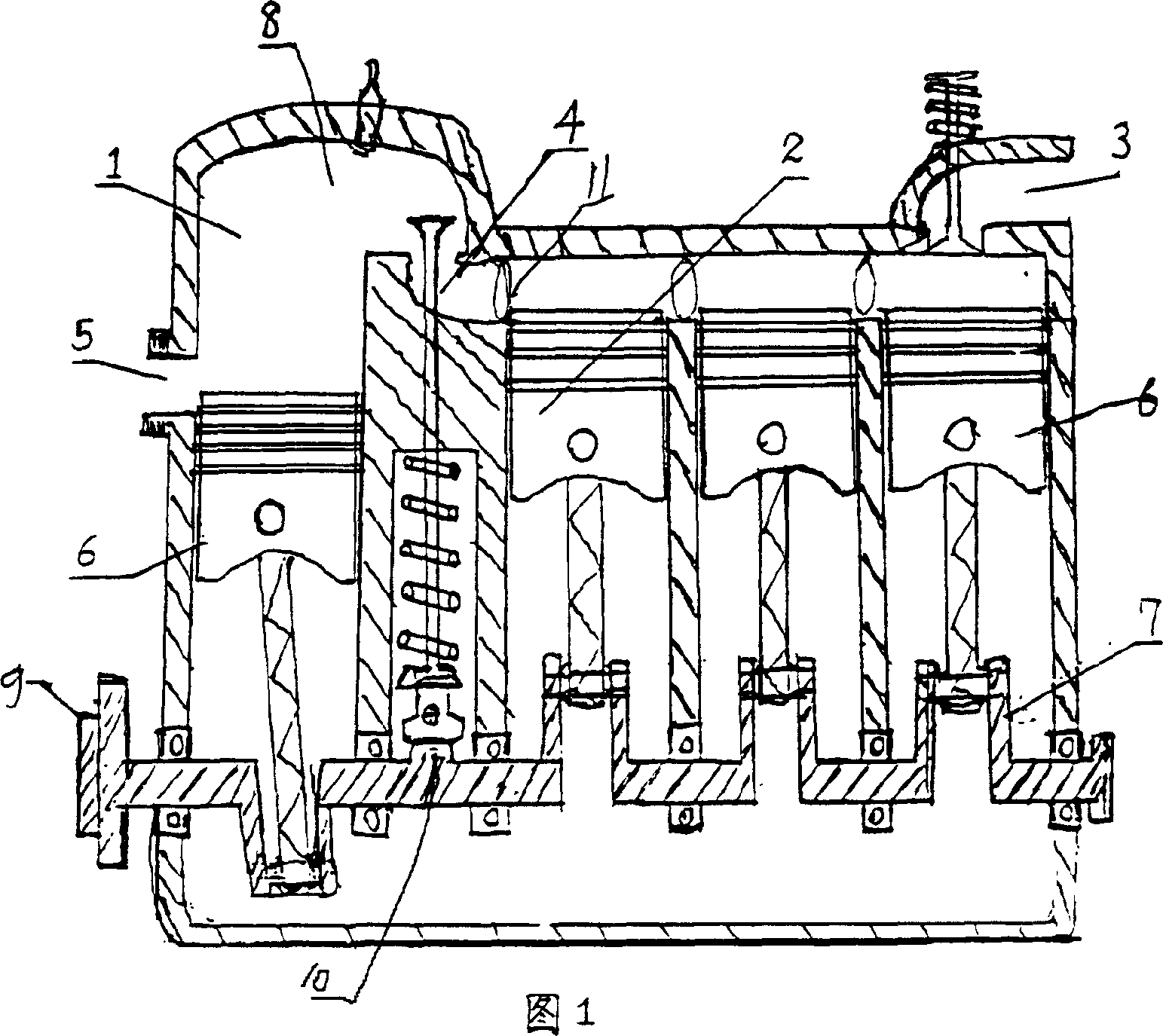 Cylinder gas distribution type two-stroke engine