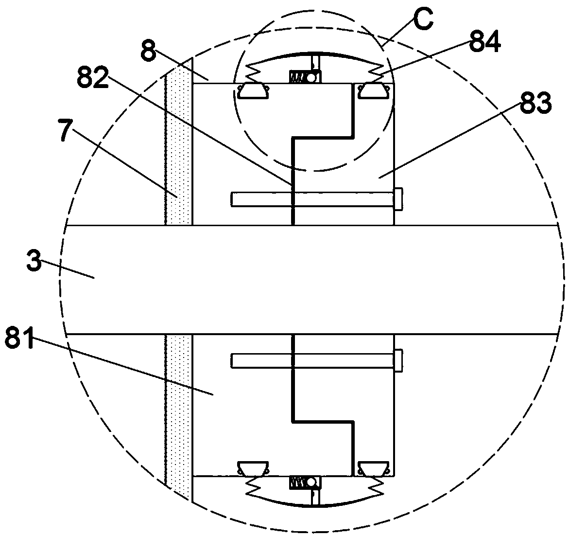 Arc extinguishing chamber device of vacuum circuit breaker