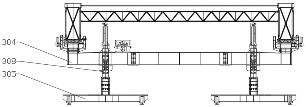 Bridge girder erection machine for overall erection construction of upper structure of large-span bridge and construction method