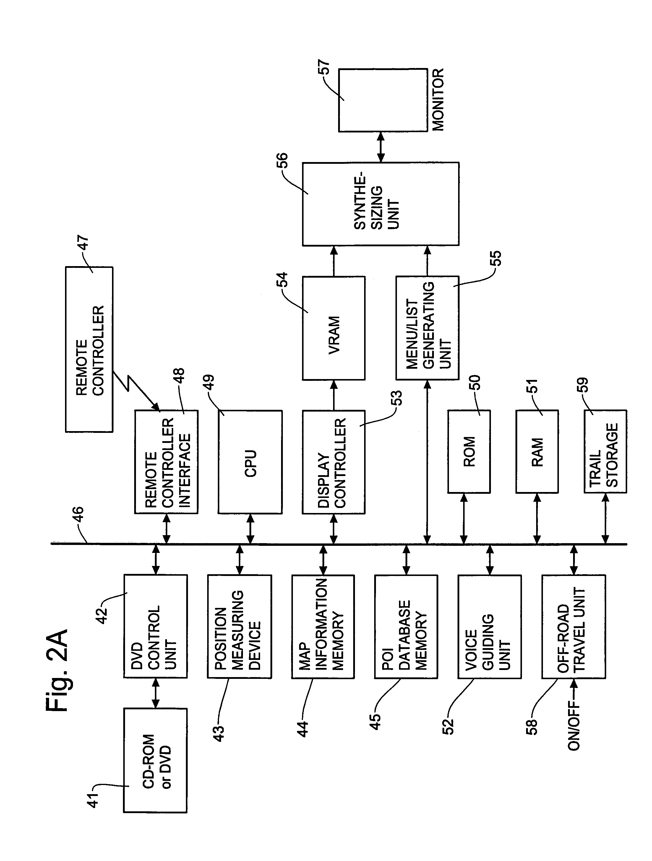 Off-road trail recording method and apparatus for navigation system