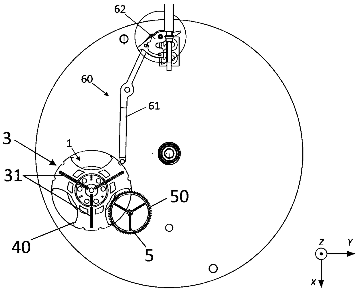 Oscillator for a mechanical timepiece movement