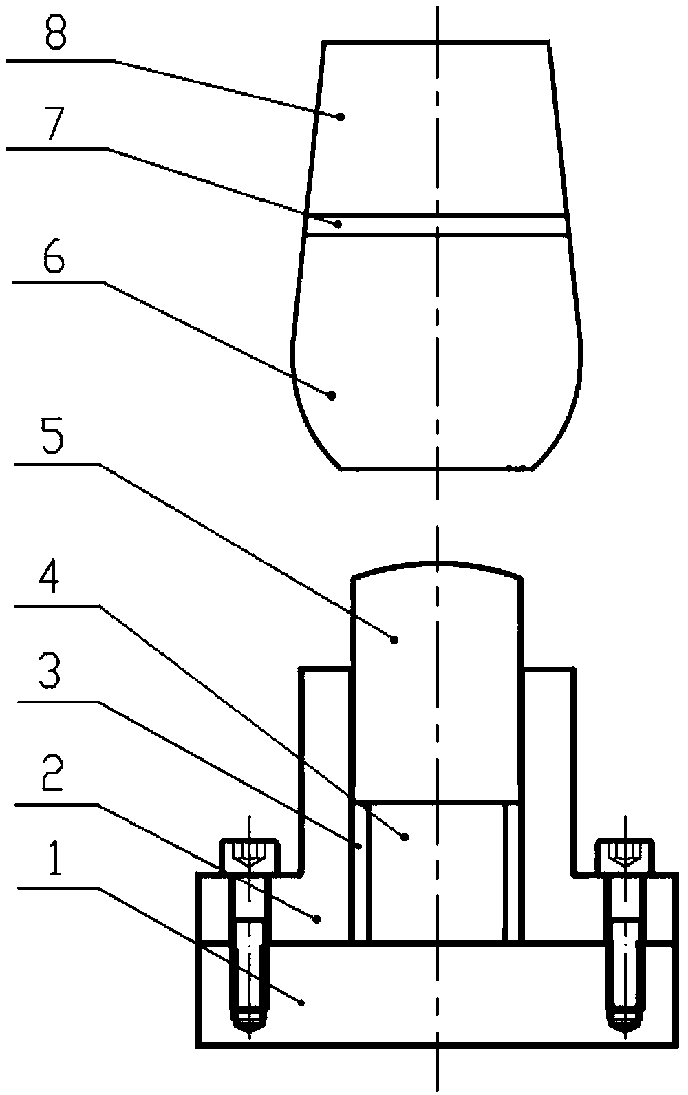 Drop weight impact test device for secondary loading