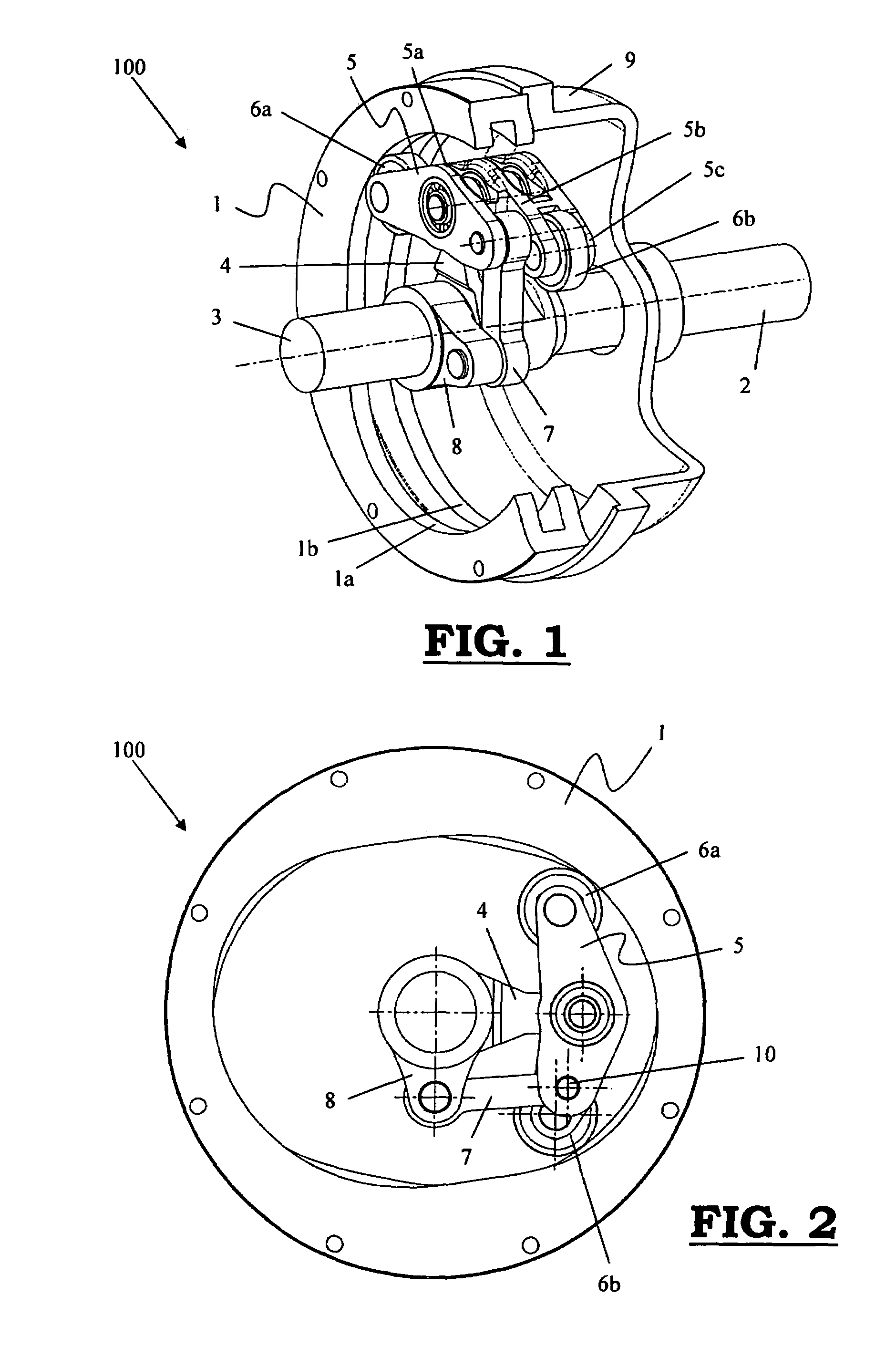 Device for modulating a first rotational motion of an input shaft to a second, different from the first, rotational motion of an output shaft in textile machines
